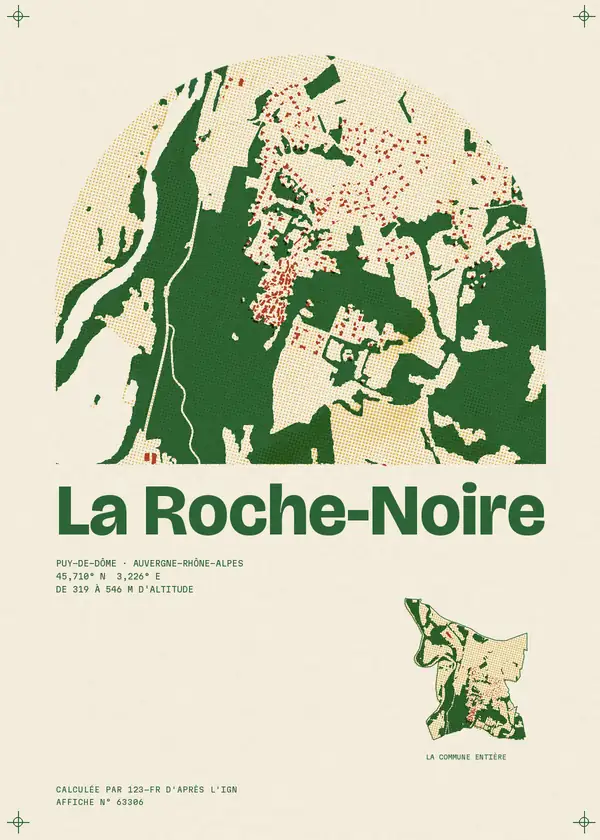 Affiche de La Roche-Noire, calculée par 123-fr d'après l'IGN