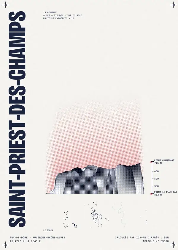 Affiche de Saint-Priest-des-Champs, calculée par 123-fr d'après l'IGN