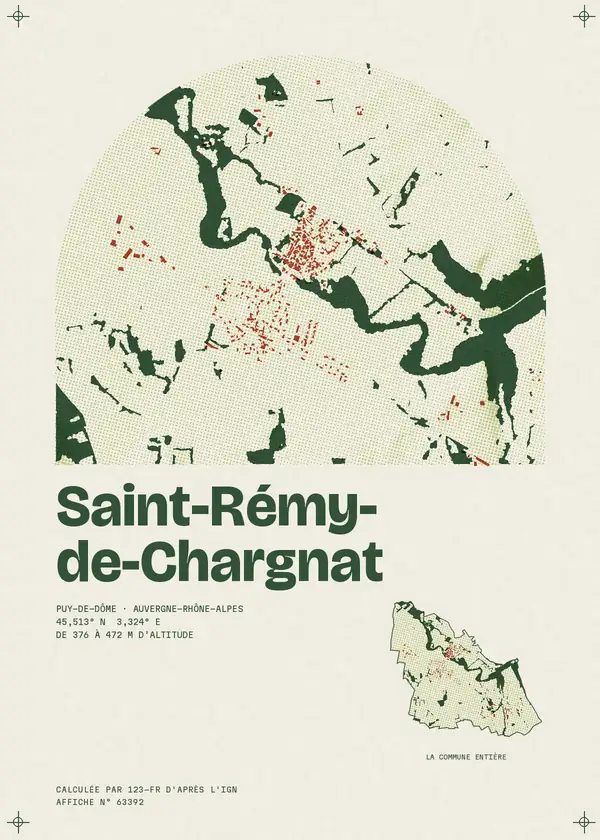 Affiche de Saint-Rémy-de-Chargnat, calculée par 123-fr d'après l'IGN