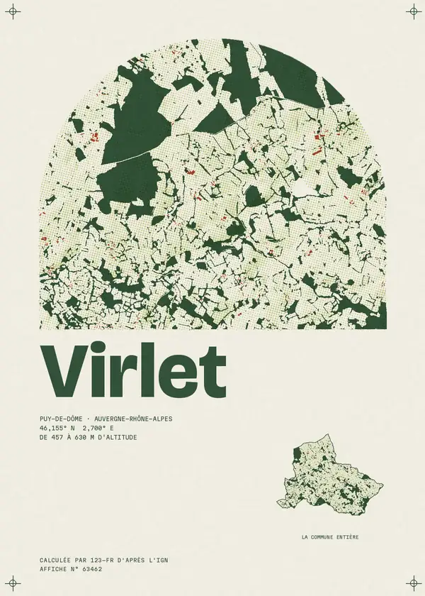 Affiche de Virlet, calculée par 123-fr d'après l'IGN