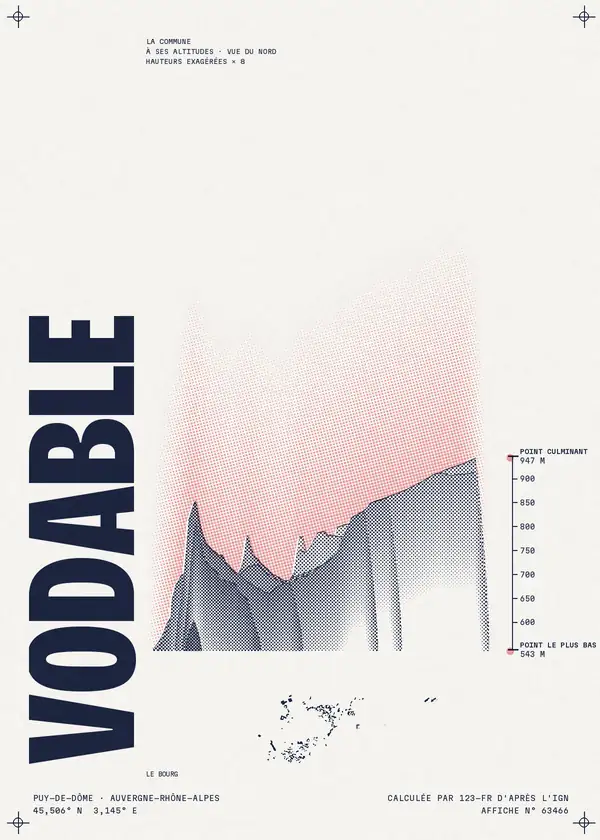 Affiche de Vodable, calculée par 123-fr d'après l'IGN