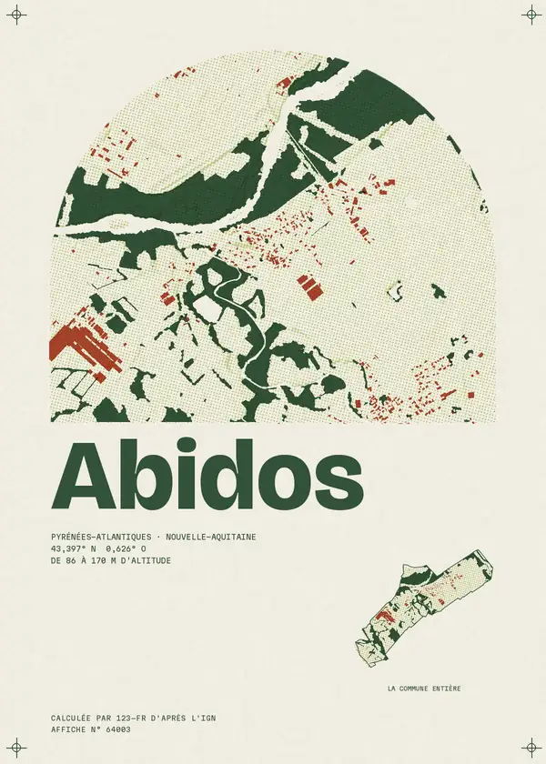 Affiche de Abidos, calculée par 123-fr d'après l'IGN