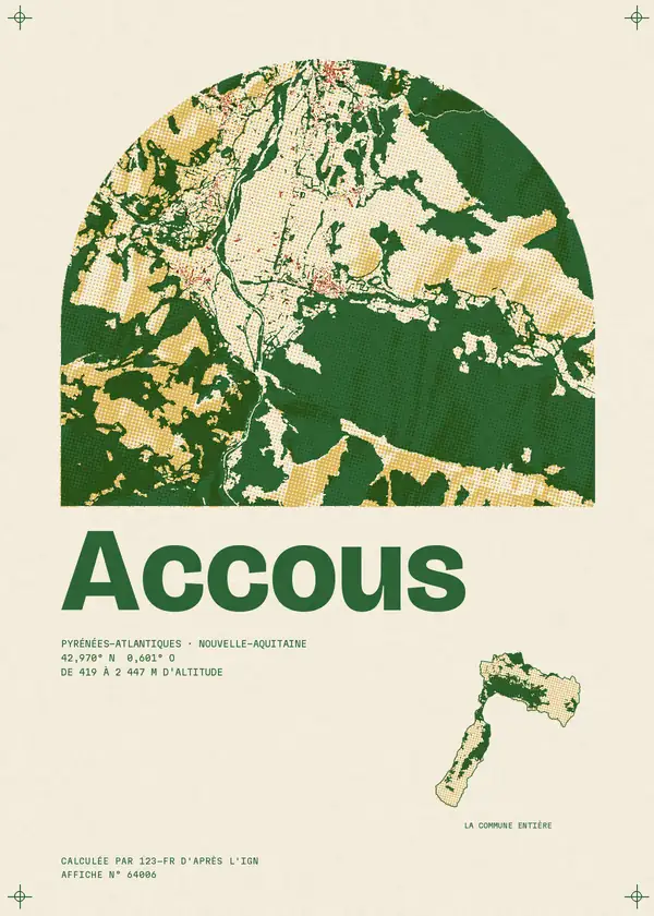 Affiche de Accous, calculée par 123-fr d'après l'IGN