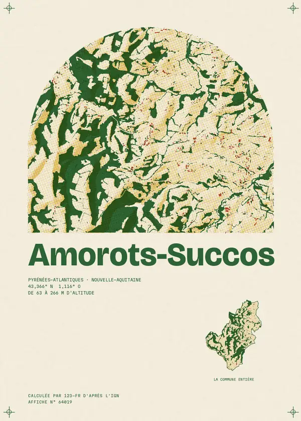 Affiche de Amorots-Succos, calculée par 123-fr d'après l'IGN