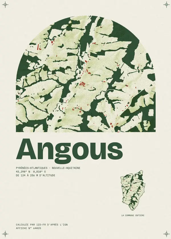 Affiche de Angous, calculée par 123-fr d'après l'IGN