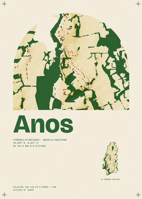 Affiche de Anos, calculée par 123-fr d'après l'IGN