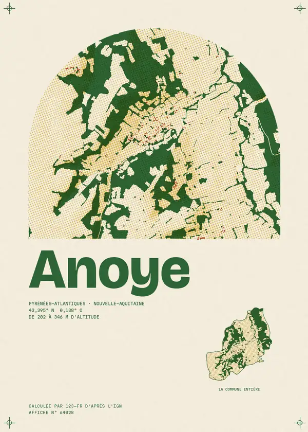 Affiche de Anoye, calculée par 123-fr d'après l'IGN