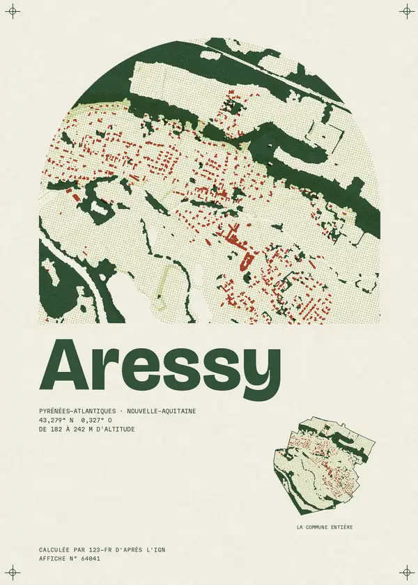 Affiche de Aressy, calculée par 123-fr d'après l'IGN