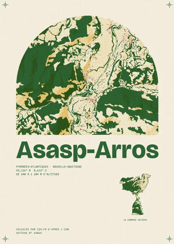 Affiche de Asasp-Arros, calculée par 123-fr d'après l'IGN