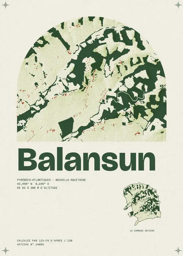 Affiche de Balansun, calculée par 123-fr d'après l'IGN