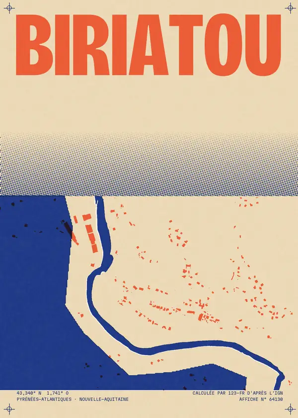 Affiche de Biriatou, calculée par 123-fr d'après l'IGN