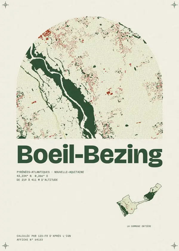 Affiche de Boeil-Bezing, calculée par 123-fr d'après l'IGN