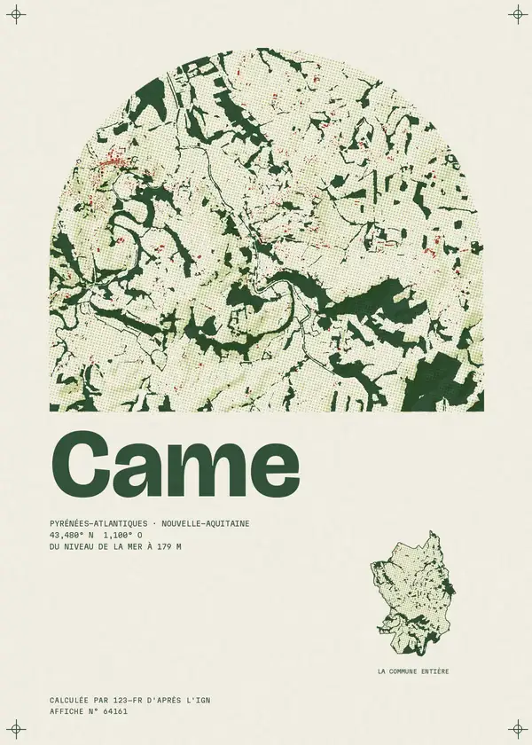 Affiche de Came, calculée par 123-fr d'après l'IGN