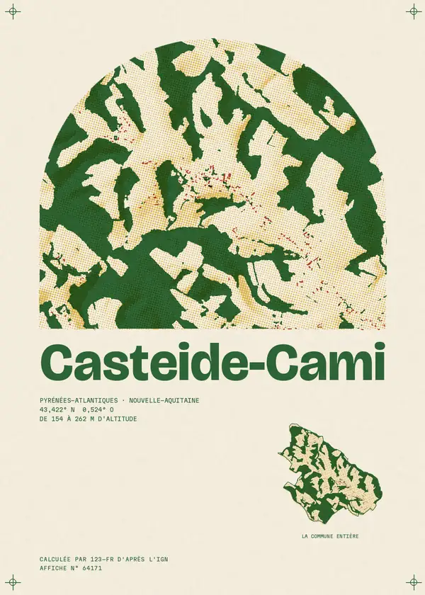 Affiche de Casteide-Cami, calculée par 123-fr d'après l'IGN