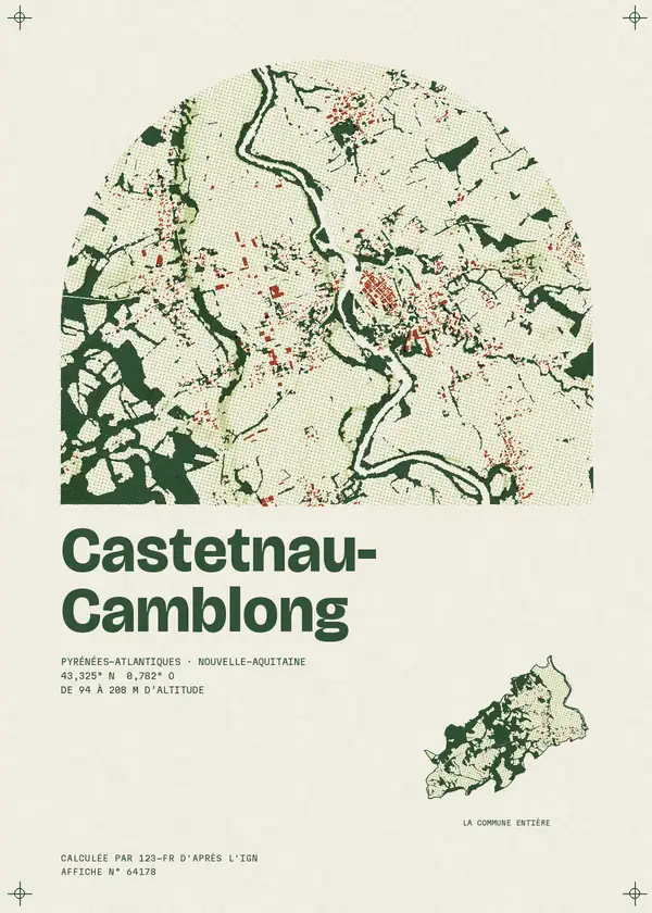 Affiche de Castetnau-Camblong, calculée par 123-fr d'après l'IGN