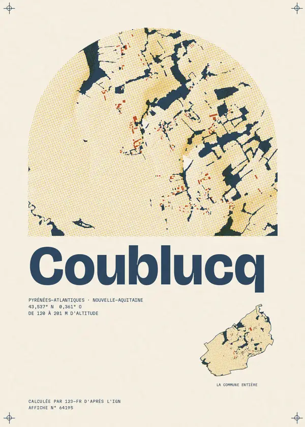 Affiche de Coublucq, calculée par 123-fr d'après l'IGN