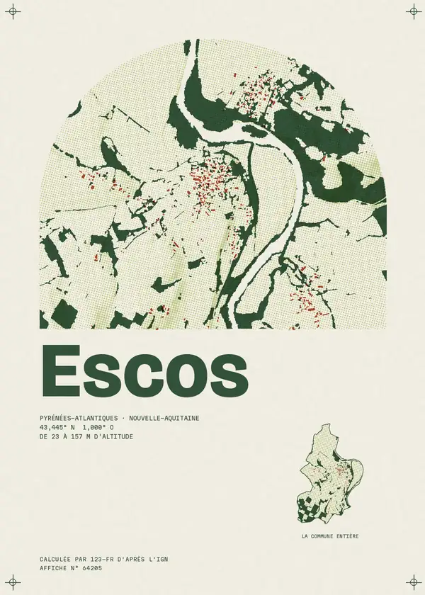 Affiche de Escos, calculée par 123-fr d'après l'IGN