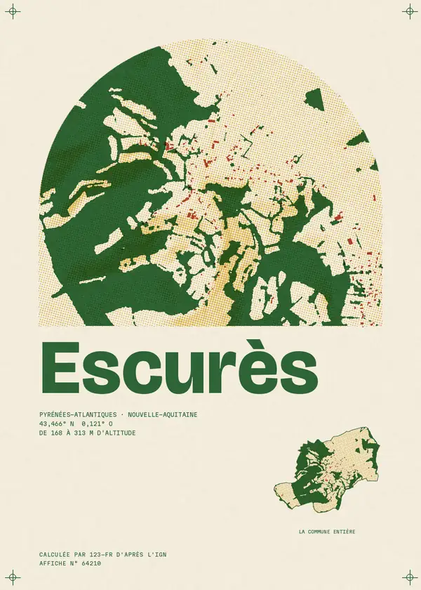 Affiche de Escurès, calculée par 123-fr d'après l'IGN