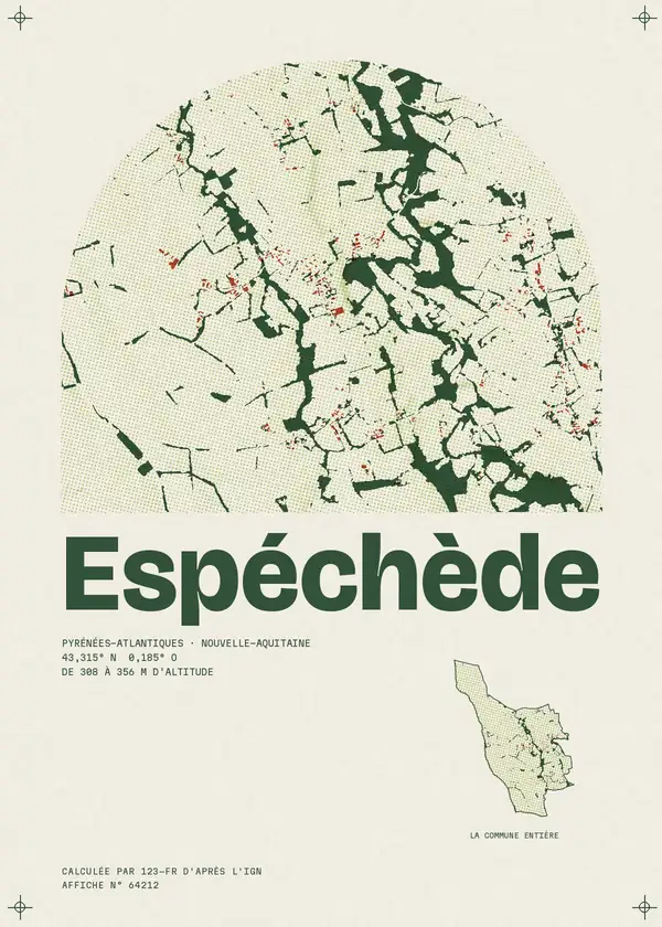 Affiche de Espéchède, calculée par 123-fr d'après l'IGN