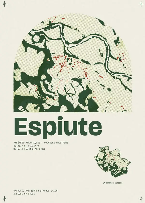 Affiche de Espiute, calculée par 123-fr d'après l'IGN