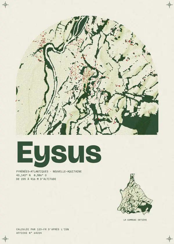 Affiche de Eysus, calculée par 123-fr d'après l'IGN