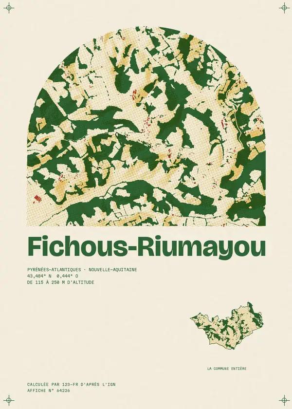 Affiche de Fichous-Riumayou, calculée par 123-fr d'après l'IGN