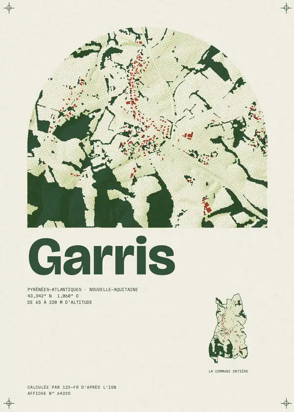 Affiche de Garris, calculée par 123-fr d'après l'IGN
