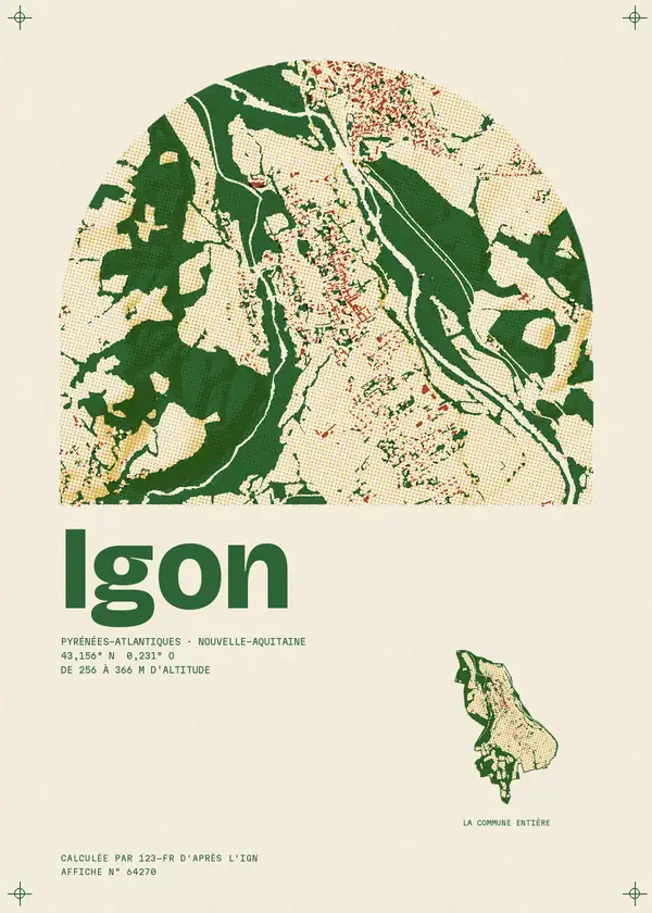 Affiche de Igon, calculée par 123-fr d'après l'IGN