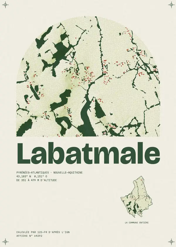 Affiche de Labatmale, calculée par 123-fr d'après l'IGN