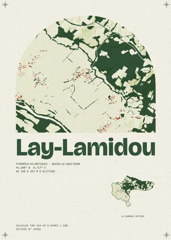 Affiche de Lay-Lamidou, calculée par 123-fr d'après l'IGN