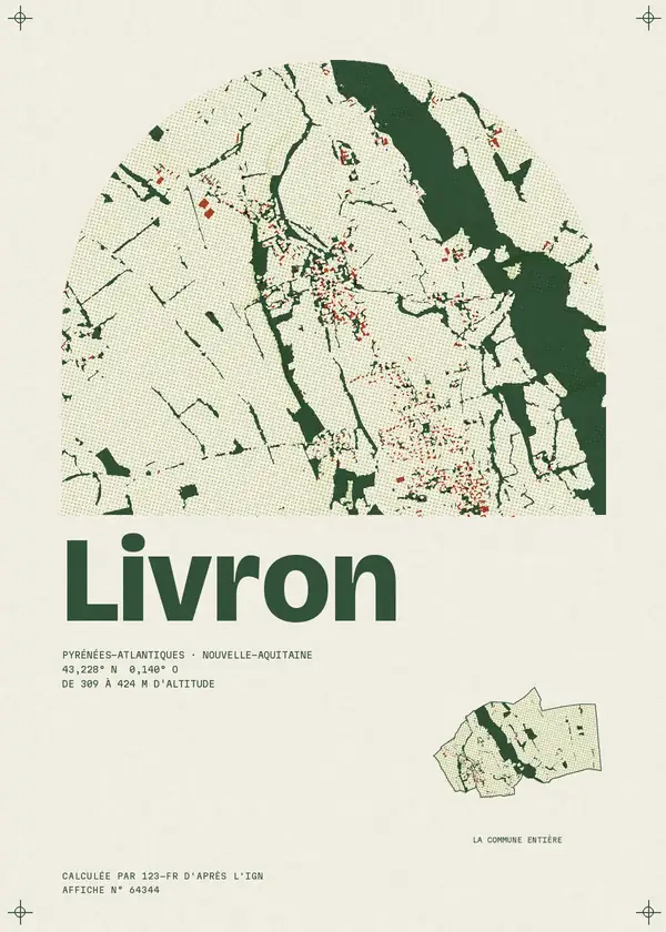 Affiche de Livron, calculée par 123-fr d'après l'IGN