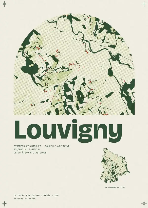 Affiche de Louvigny, calculée par 123-fr d'après l'IGN