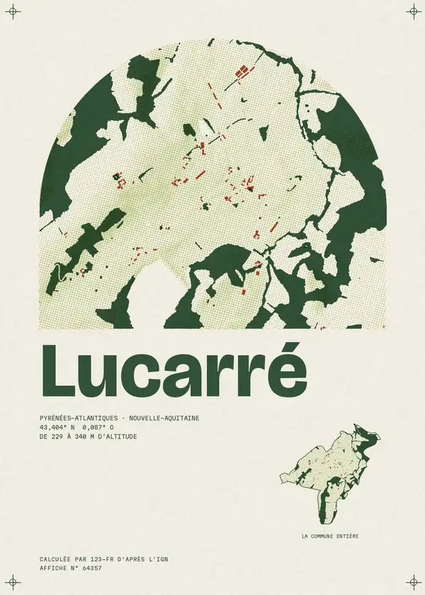 Affiche de Lucarré, calculée par 123-fr d'après l'IGN