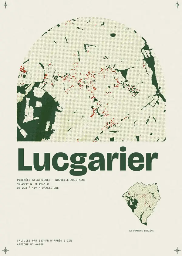 Affiche de Lucgarier, calculée par 123-fr d'après l'IGN