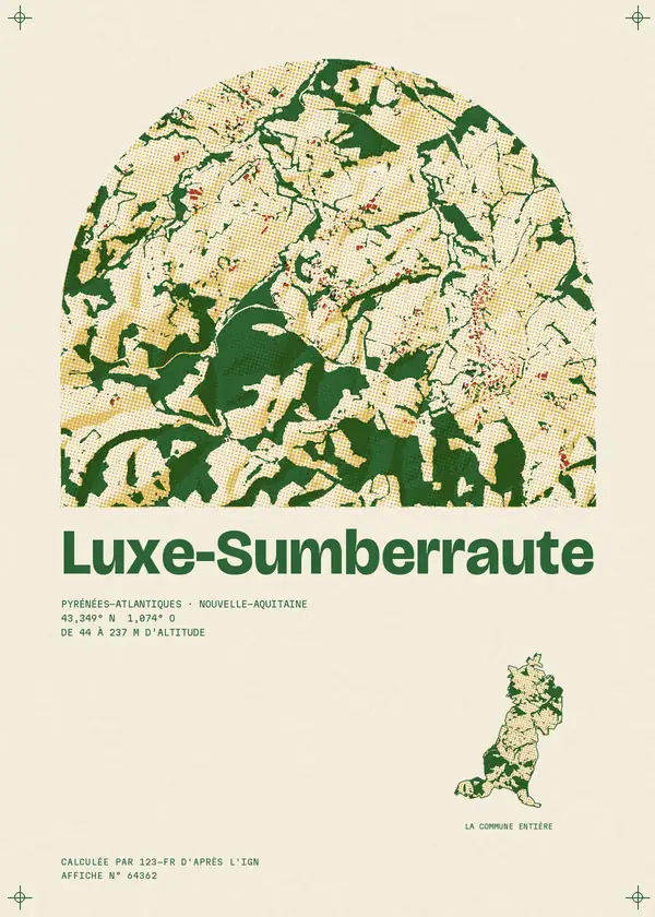 Affiche de Luxe-Sumberraute, calculée par 123-fr d'après l'IGN