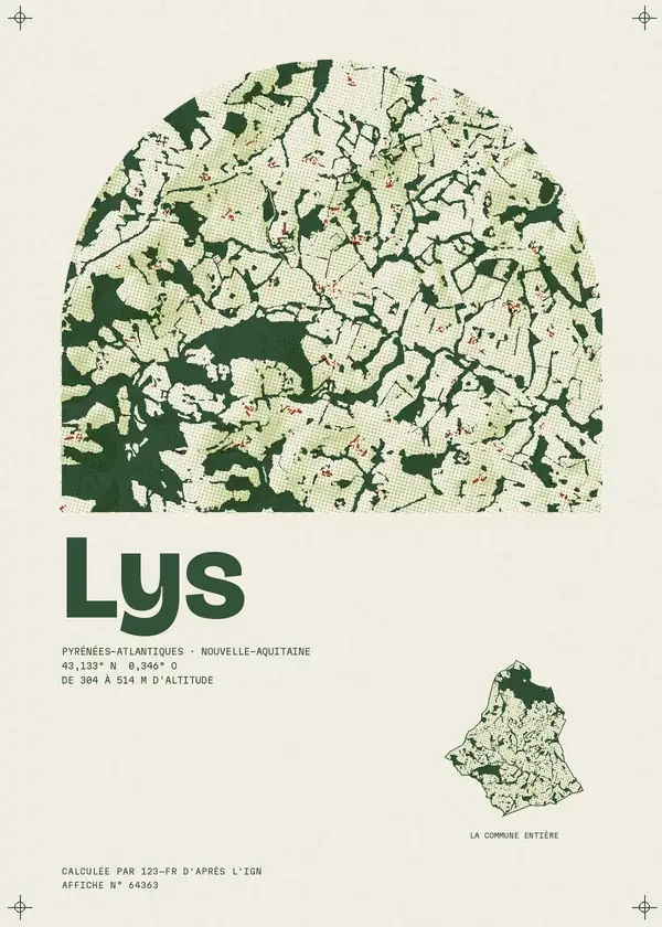 Affiche de Lys, calculée par 123-fr d'après l'IGN