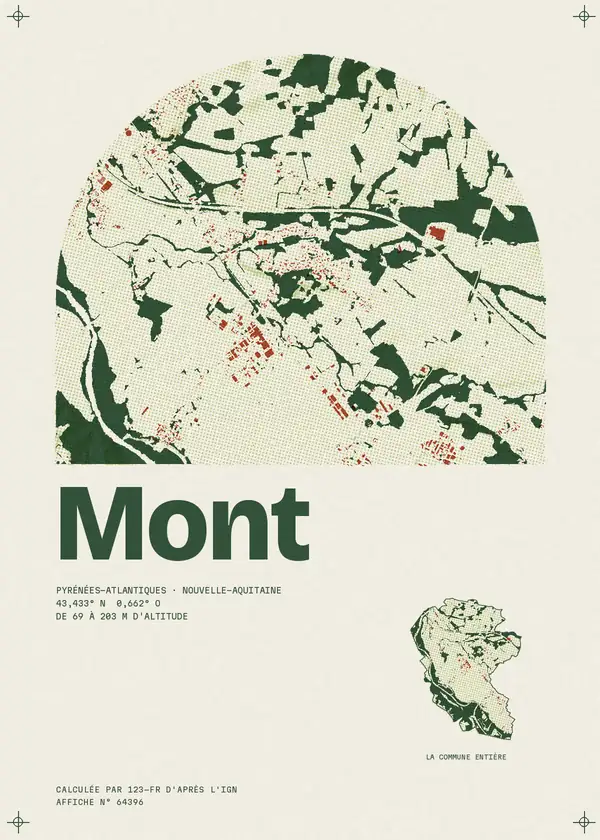 Affiche de Mont, calculée par 123-fr d'après l'IGN