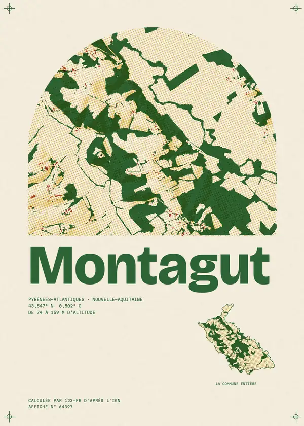 Affiche de Montagut, calculée par 123-fr d'après l'IGN