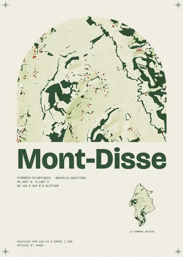Affiche de Mont-Disse, calculée par 123-fr d'après l'IGN