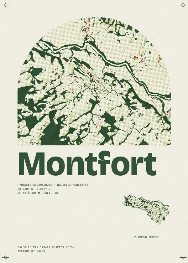 Affiche de Montfort, calculée par 123-fr d'après l'IGN