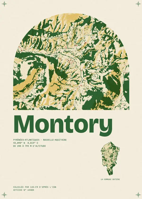Affiche de Montory, calculée par 123-fr d'après l'IGN