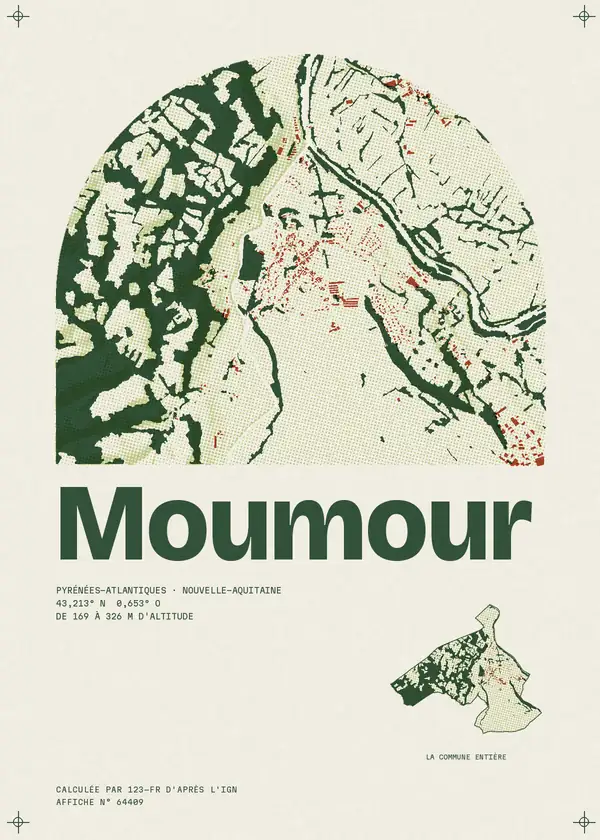 Affiche de Moumour, calculée par 123-fr d'après l'IGN