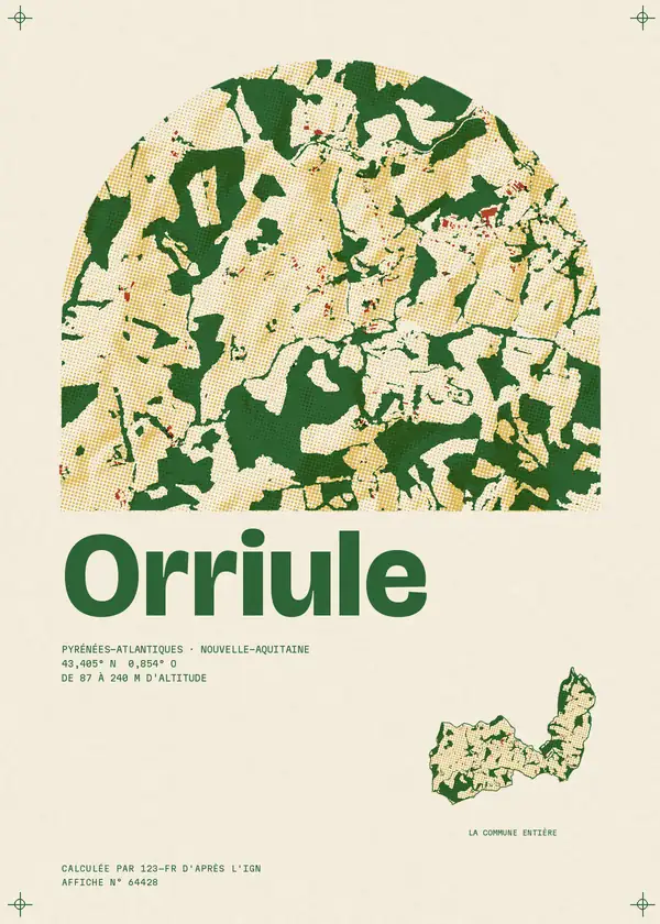 Affiche de Orriule, calculée par 123-fr d'après l'IGN