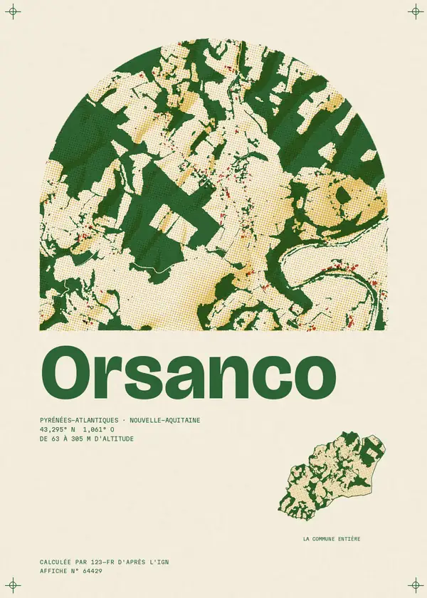 Affiche de Orsanco, calculée par 123-fr d'après l'IGN