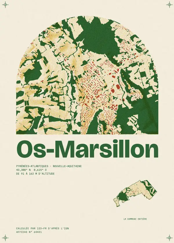 Affiche de Os-Marsillon, calculée par 123-fr d'après l'IGN