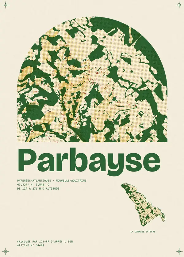 Affiche de Parbayse, calculée par 123-fr d'après l'IGN