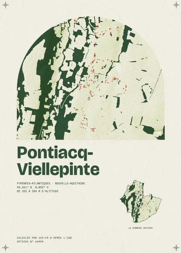 Affiche de Pontiacq-Viellepinte, calculée par 123-fr d'après l'IGN