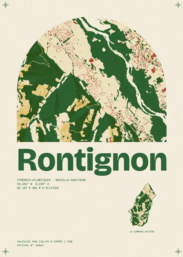 Affiche de Rontignon, calculée par 123-fr d'après l'IGN