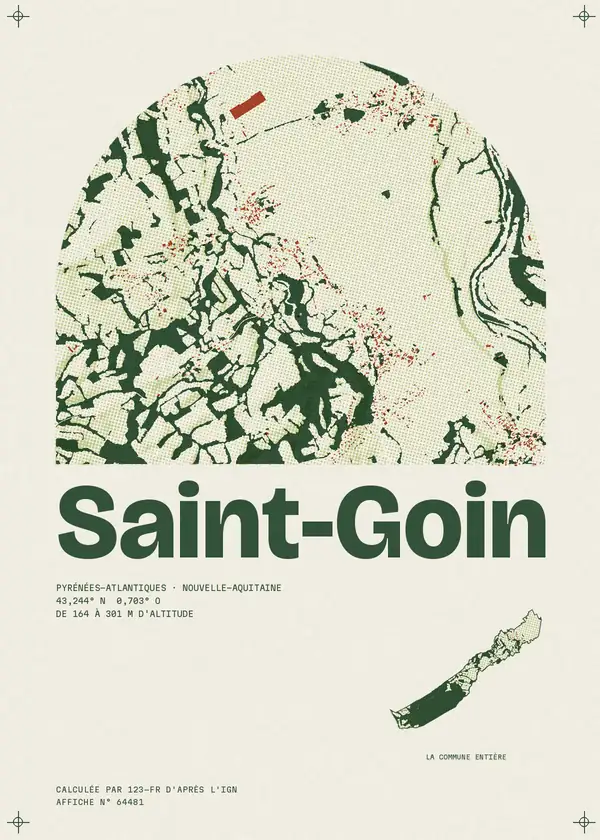 Affiche de Saint-Goin, calculée par 123-fr d'après l'IGN