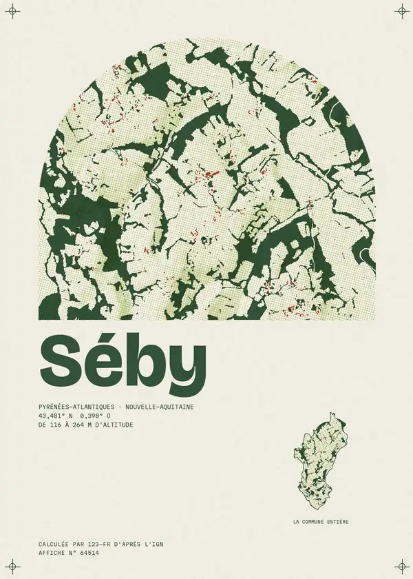 Affiche de Séby, calculée par 123-fr d'après l'IGN